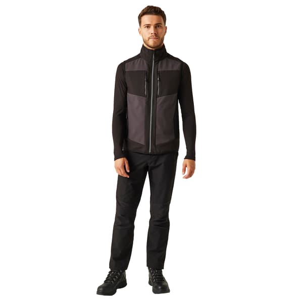 Regatta Professional Herr Colour Block Softshell Kroppsvärmare S Ash/Black S