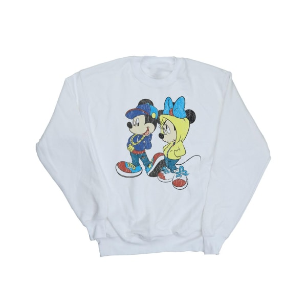 Disney Mickey och Minnie Mouse Pose Sweatshirt för kvinnor/damer M White M