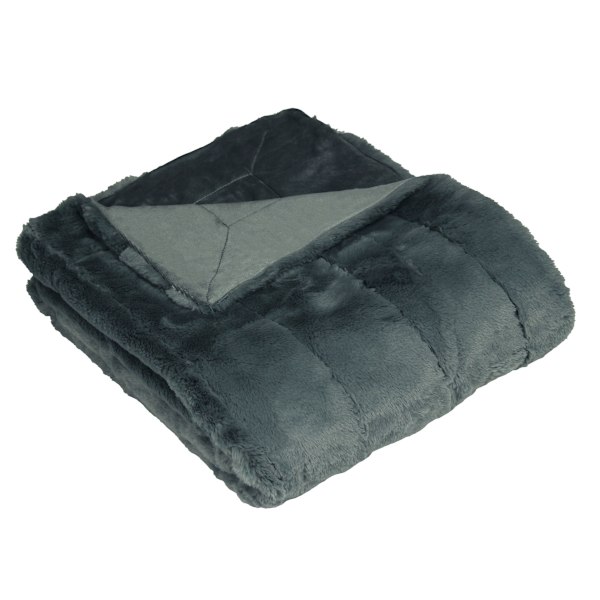 Riva Paoletti Empress Throw 140x200cm Charcoal Charcoal 140x200cm