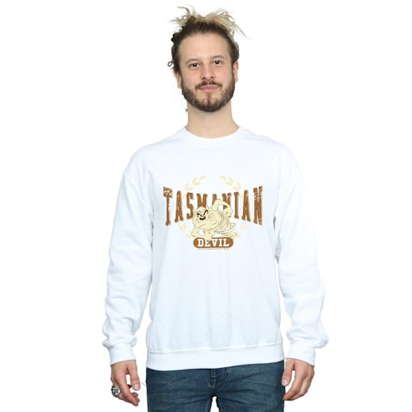 Looney Tunes Herr Tasmanian Devil Varsity Sweatshirt 4XL Vit White 4XL