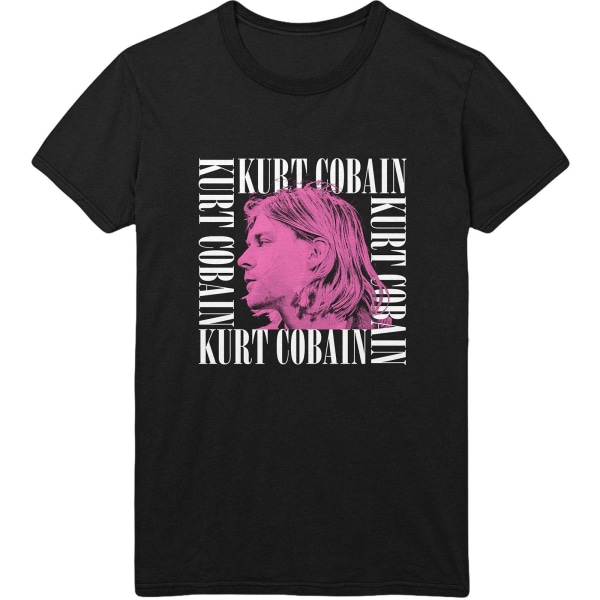 Kurt Cobain Unisex Vuxen Head Shot Ram Bomull T-shirt L Svart Black L