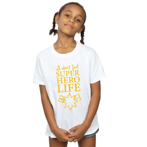 Marvel Girls Avengers Endgame Superhero Life Sketch Bomull T-shirt White 12-13 Years