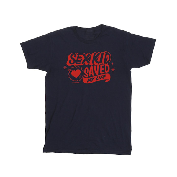 Netflix Mens Sex Education Sex Kid Saviour T-Shirt 5XL Marinblå Navy Blue 5XL