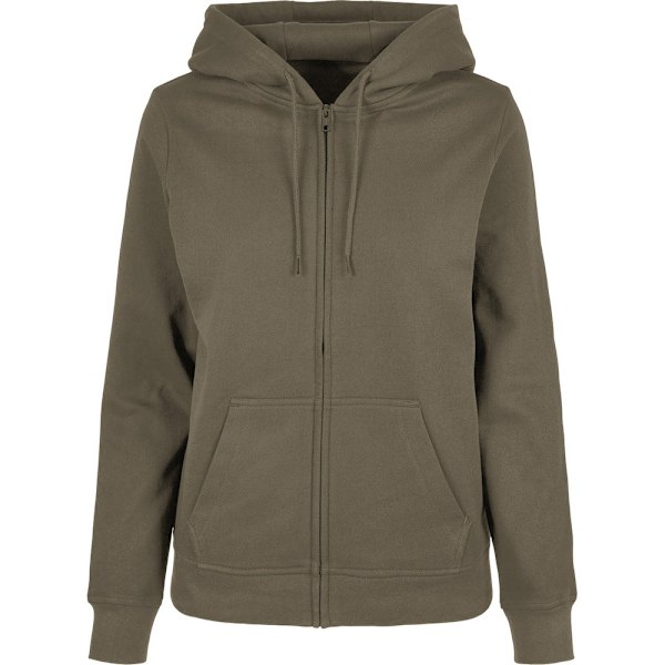 Build Your Brand Dam/Dam Basic Hoodie med Hel Dragkedja 4XL Oliv Olive 4XL