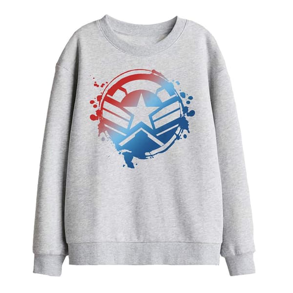 Captain America Barn/Kids Gradient Shield Tröja 7-8 År Athletic Heather 7-8 Years