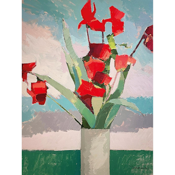 Paul Donaghy Röda Irisar Canvas Print 50cm x 40cm Flerfärgad Multicoloured 50cm x 40cm