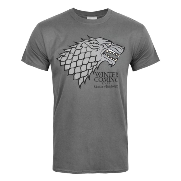 Game Of Thrones officielle herre Stark Winter er på vej T-shirt 2X Grey 2XL