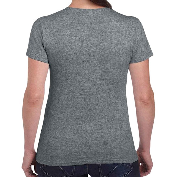 Gildan Dam/Dam Heather Bomull Tung T-shirt 8 UK - 10 UK Graphite Heather 8 UK - 10 UK