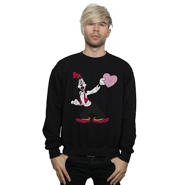 Disney Goofy Love Heart Sweatshirt M Vit White M