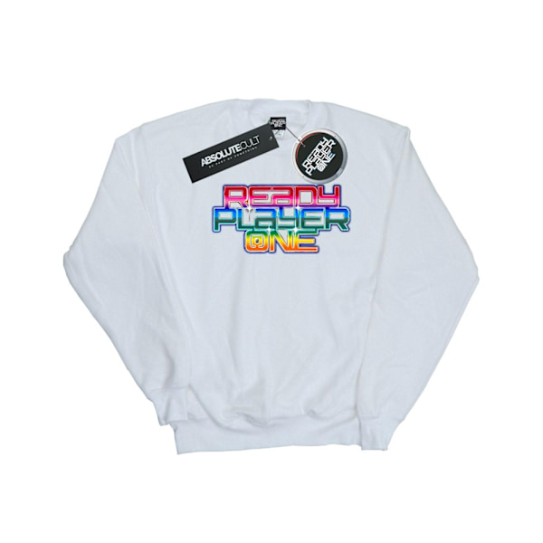 Ready Player One T-shirt med regnbågslogga för flickor 9-11 år Vit White 9-11 Years