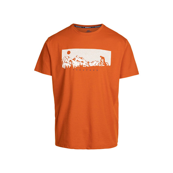 Trespass Mens Nellow Biker T-Shirt XL Burnt Orange Marl Burnt Orange Marl XL