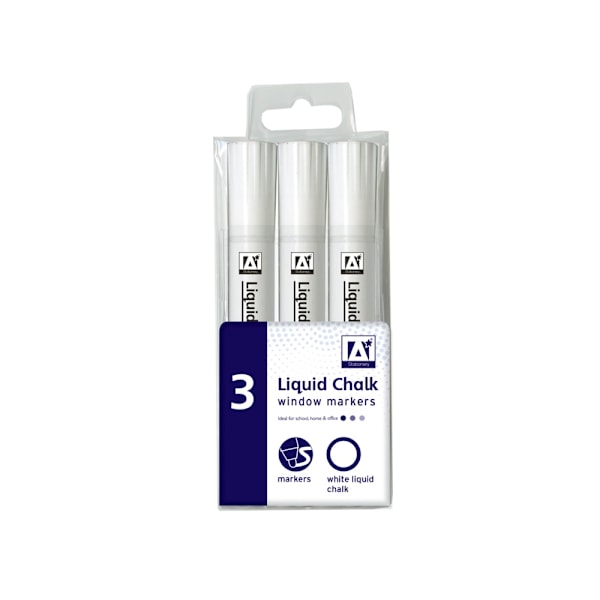 A Star Fönsterpennor (3-pack) Storlek: One Size Vit White One Size