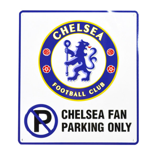 Chelsea FC Official Football Crest Ingen parkeringsskylt One Size Whi White/Blue One Size