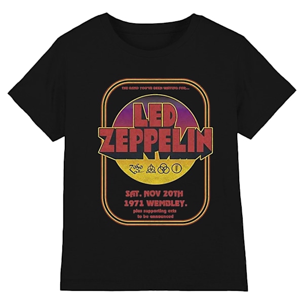 Led Zeppelin Unisex Vuxen 1971 Wembley T-Shirt M Svart Black M