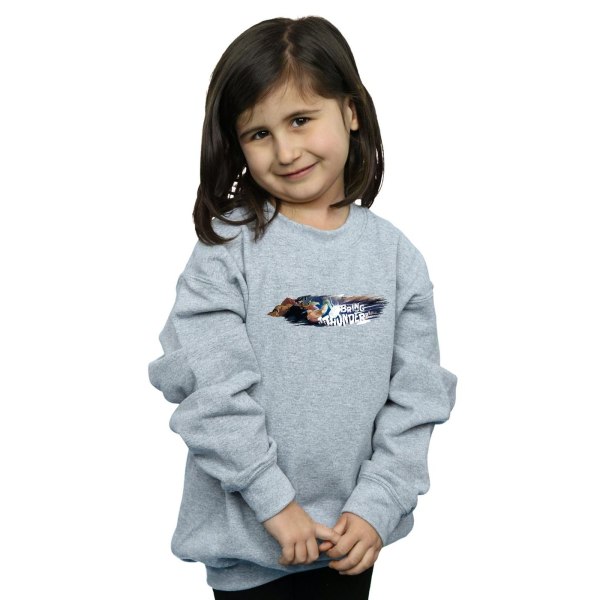 Marvel Girls Thor Bring The Thunder Sweatshirt 12-13 År Spor Sports Grey 12-13 Years