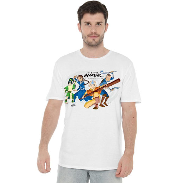 Avatar: The Last Airbender Herr T-Shirt Grupp 4XL Vit White 4XL