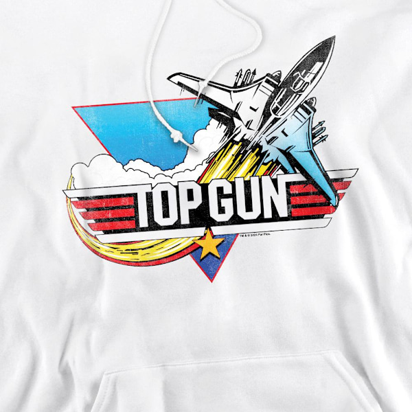 Top Gun Herr Jet Swoop Logotyp Hoodie M Vit White M