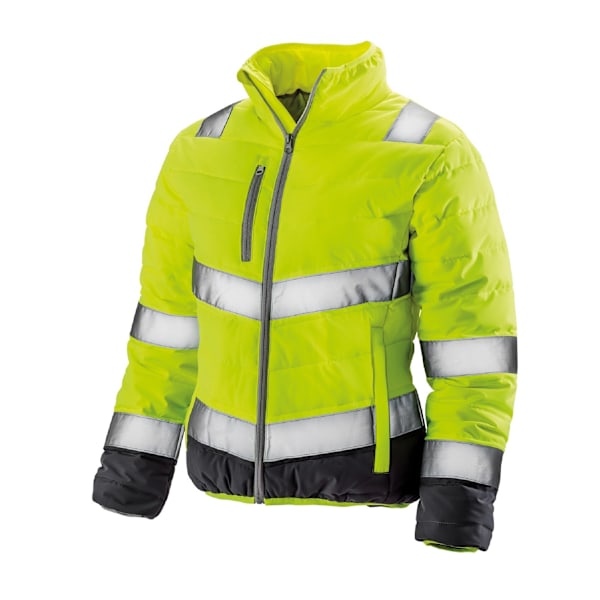 Result Safeguard Dam/Dam Soft Padded Säkerhetsjacka S Fluo Fluorescent Yellow/Grey S