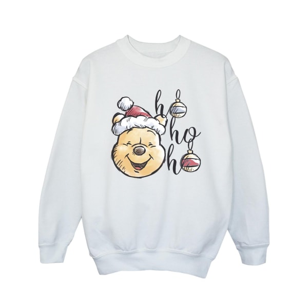 Disney Girls Winnie The Pooh Ho Ho Ho Baubles Sweatshirt 3-4 år White 3-4 Years
