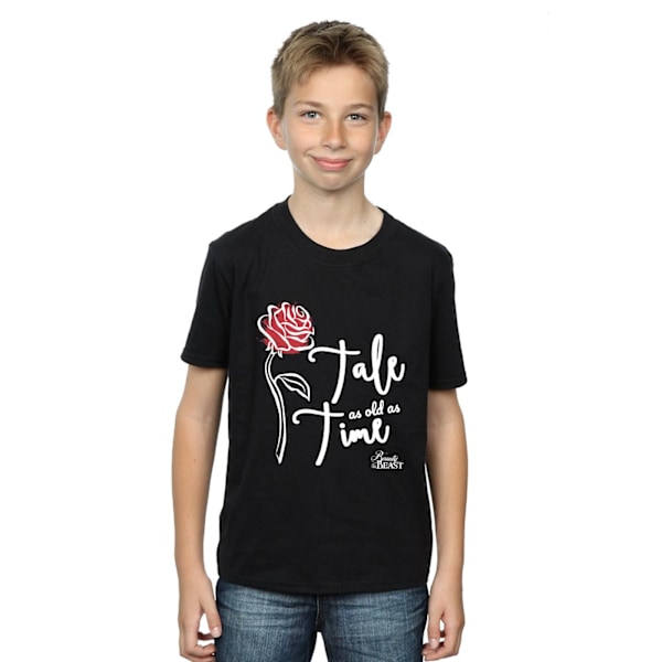 Disney Boys Tale As Old As Time Rose T-Shirt 9-11 år Svart Black 9-11 Years