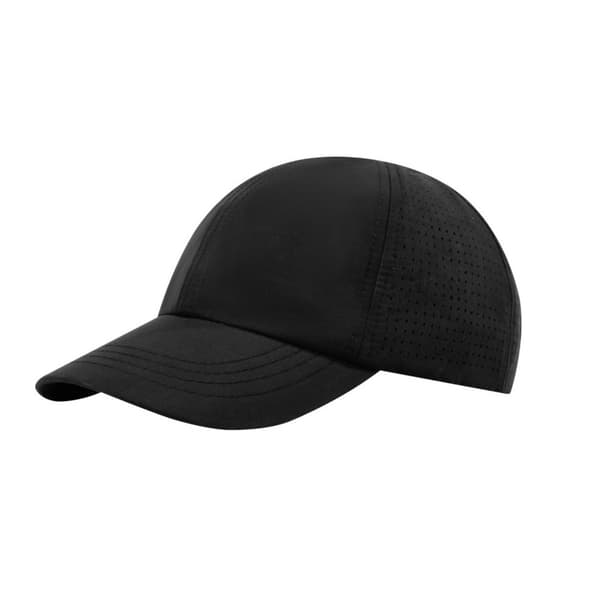Elevate NXT Mica Recycled 6 Panel Cool Fit Cap One Size Solid B Solid Black One Size