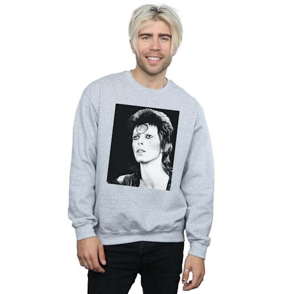 David Bowie Herr Ziggy Looking Sweatshirt XL Sports Grey Sports Grey XL