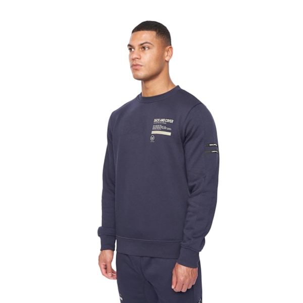 Duck and Cover Herr Jennerkins Crew Neck Jumper S Marinblå Navy S