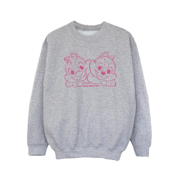 Disney Girls Chip ´n´ Dale Nuts About You Sweatshirt 5-6 år Sports Grey 5-6 Years