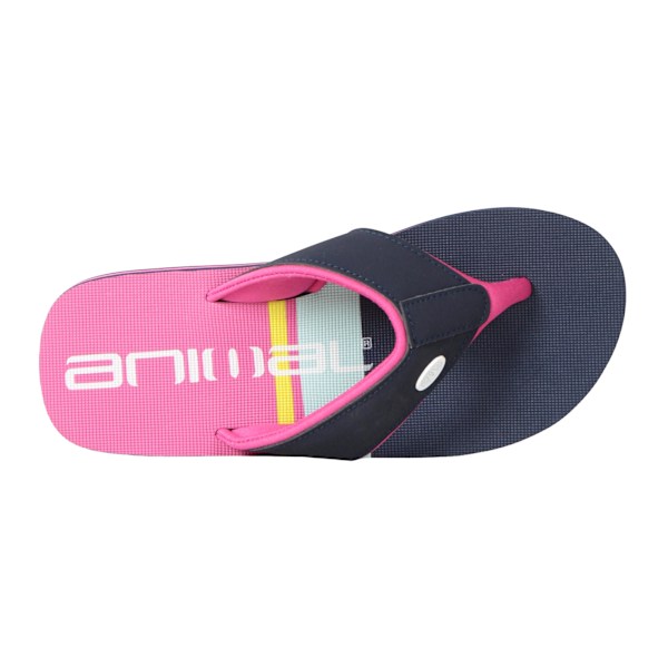 Animal Barnflips Flops i Kontrastfärg för Barn/Ungdomar, Återvunna, 12 UK Space Pink 12 UK Child
