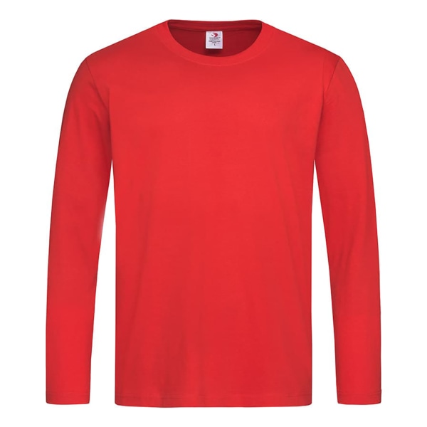 Stedman Klassisk långärmad t-shirt för män L Scarlet Röd Scarlet Red L