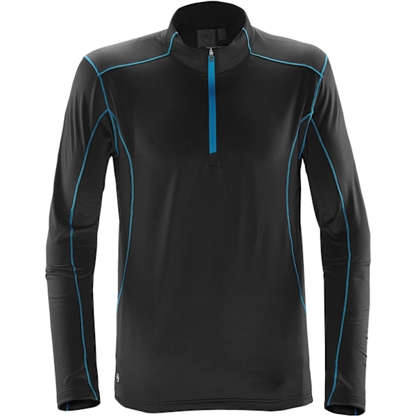 Stormtech Mens Pulse Fleece Pullover M Svart/Elektrisk Blå Black/Electric Blue M