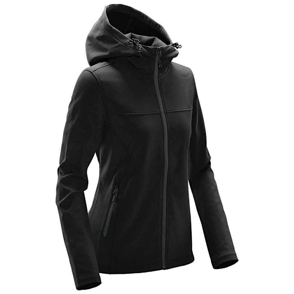 Stormtech Dam/Kvinnor Orbiter Hooded Soft Shell Jacka XL Bla Black/Dolphin XL