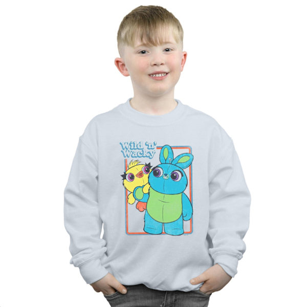 Disney Boys Toy Story 4 Duck And Bunny Wild And Wacky Sweatshirt White 9-11 Years