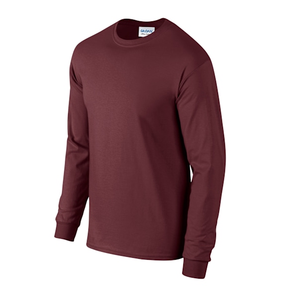 Gildan Unisex Vuxen Ultra Cotton Långärmad T-shirt 3XL Marron Maroon 3XL