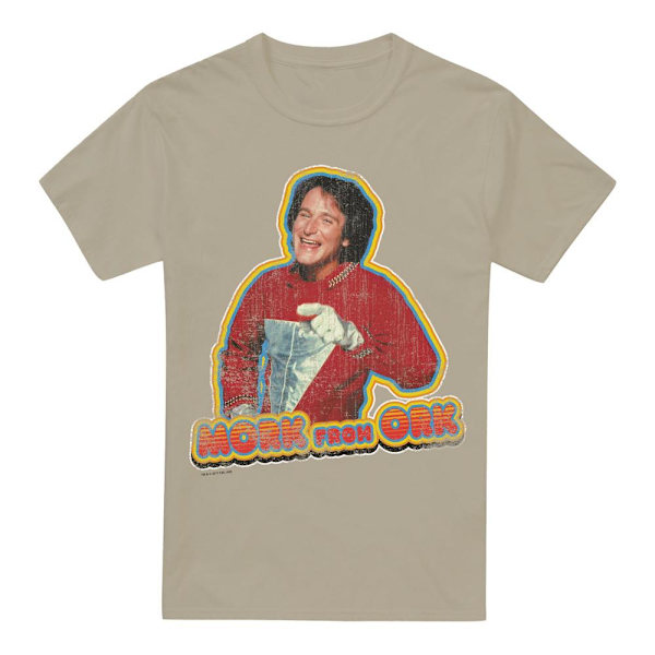 Mork And Mindy Herr T-shirt med Strykmotiv M Sand Sand M