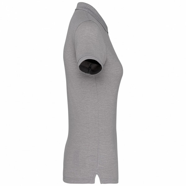 WK. Designad För Arbete Dam/Kvinnor Piké Anti-Bakteriell Pikétröja Oxford Grey 14 UK