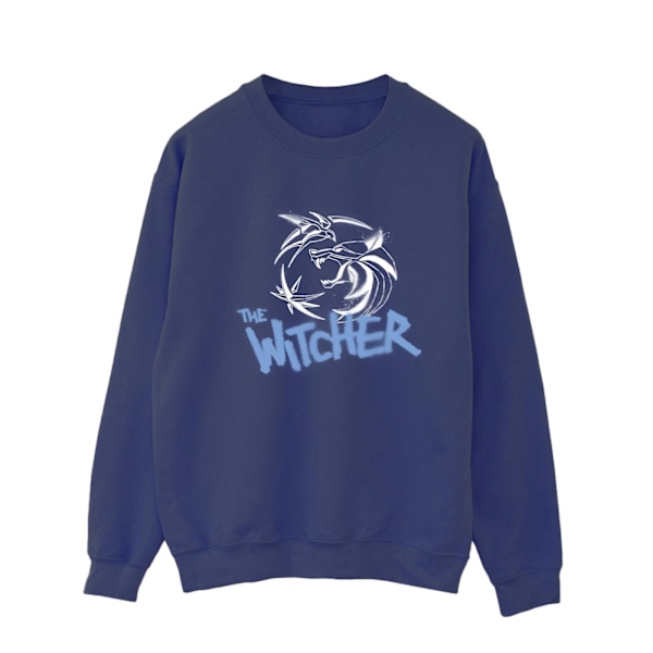 Netflix The Witcher Spray Logo Sweatshirt S Marinblå Navy Blue S