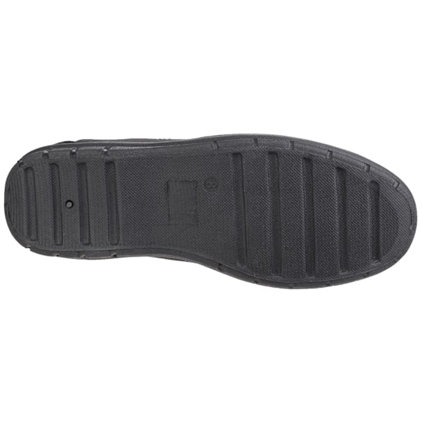 Fleet & Foster John Twin Gusset Memory Foam Slipper 9 UK B för män Black 9 UK