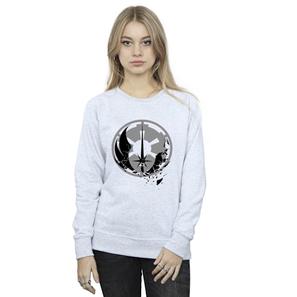 Star Wars Dam/Damer Obi-Wan Kenobi Fractured Logos Sweatshirt Sports Grey L