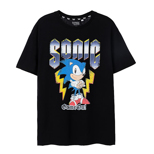 Sonic The Hedgehog Mens Game On! Kortärmad T-shirt 3XL Svart Black 3XL