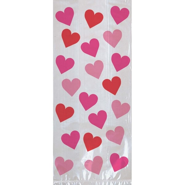 Amscan Hearts Party Bags (20-pack) One Size Vit/Röd/Rosa White/Red/Pink One Size