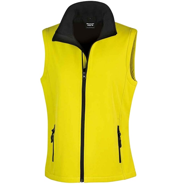 Result Dam/Kvinnor Core Tryckbar Mjuk Skal Väst M Gul Yellow/Black M