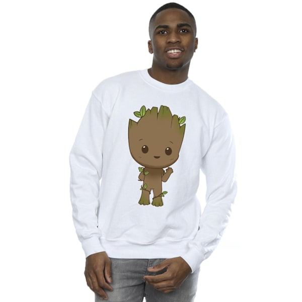 Marvel Herr I Am Groot Chibi Wave Pose Sweatshirt M Vit White M