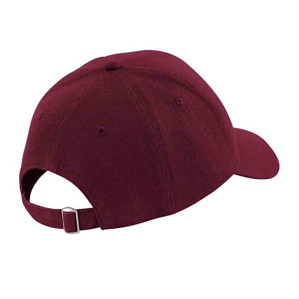 Beechfield Unisex Pro-Style Heavy Brushed Cotton Baseball Cap / Burgundy One Size