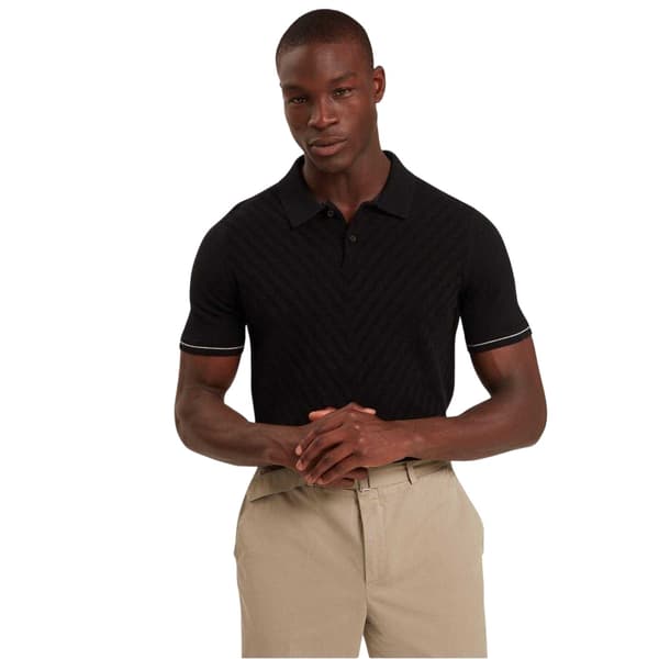 Ted Baker Herr Chevron Krage Pikétröja M Svart Black M