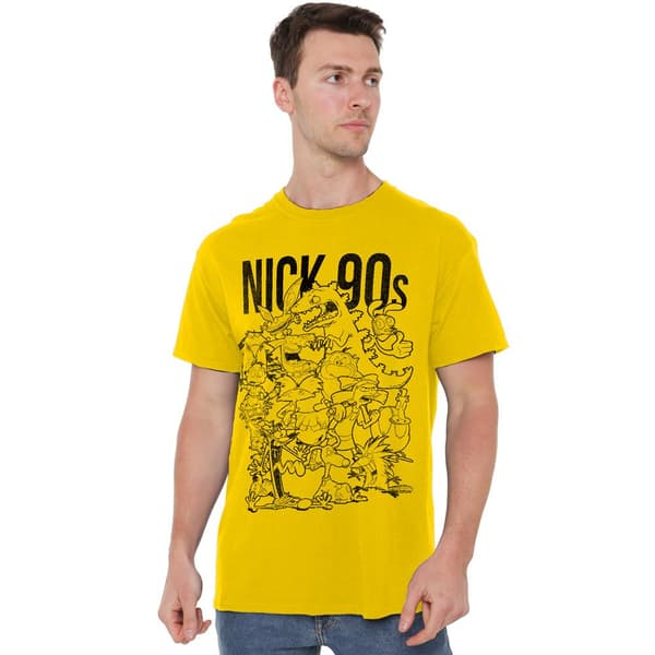 Nickelodeon Herr Nick 90-tals T-shirt L Gul Yellow L