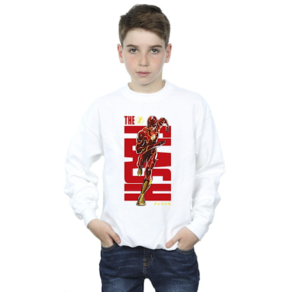 DC Comics Boys The Flash Dash Sweatshirt 3-4 år Vit White 3-4 Years
