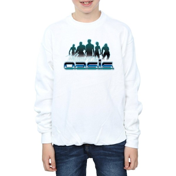 Ready Player One Boys Welcome To The Oasis Sweatshirt 5-6 År White 5-6 Years