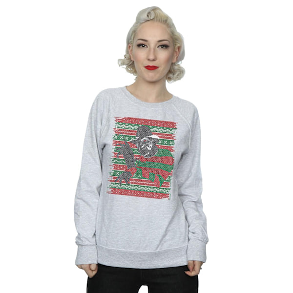 A Nightmare On Elm Street Dam/Damer Jul Fair Isle Tröja Sports Grey XL