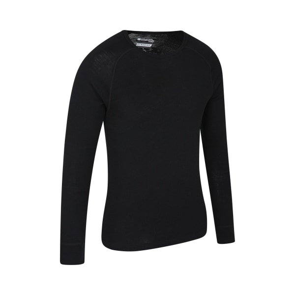 Mountain Warehouse Herr Merino Wool Base Layer Top (paket med 2) Black L